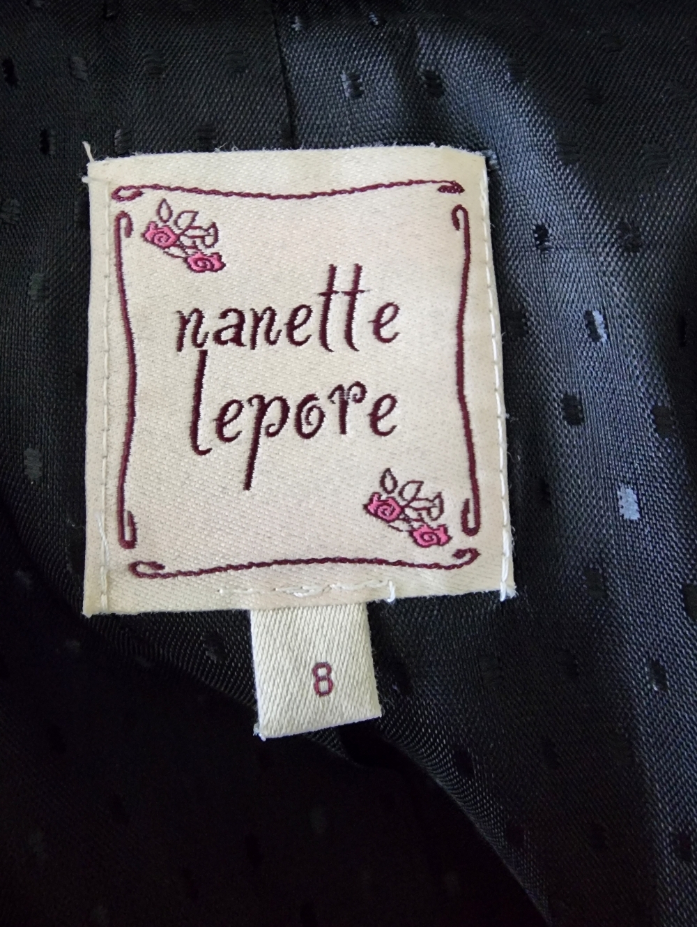 NANETTE LEPORE | "Roulette Wheel" Peplum-style Striped Jacket | Size 8 - Picture 5 of 7